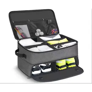 Holiday double-layer golf storage bag with independent pockets, suitable for storing heavy golf equipment, can hold balls, spikes, clothing, gloves. It is an ideal gift for men and Christmas, designed specifically for gol Golf Accessories