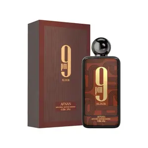 Afnan 9PM Elixir Unisex Fragrance Single Item - 3.4oz (100ml) Unisex Wear with Spicy Sweet Scent, Apple, Cinnamon & Vanilla Notes