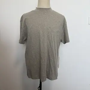 Relaxed Fit Short-Sleeve Plain Casual Round Neck Cotton T-Shirt, Deep Oat Color, Sports & Outdoor Active Top,summervibes