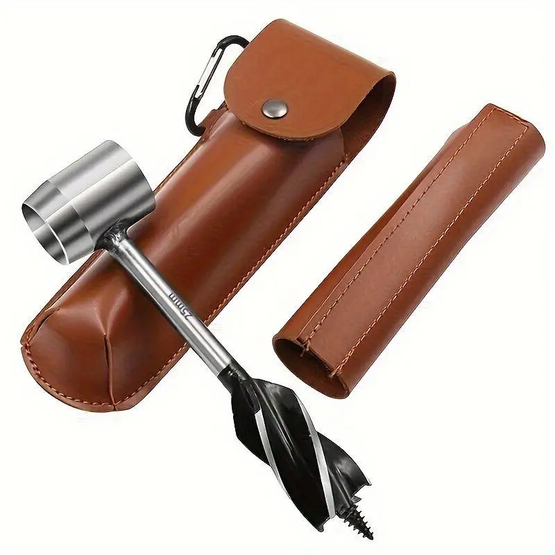 Compact Survival Tool Kit with Stainless Steel Bushcraft Settlers Wrench, Scotch Eye Auger Drill Bit & Backpacking Hooks - Ideal for Camping, Hiking & Outdoor Adventures - Perfect Valentine'S Day Gift