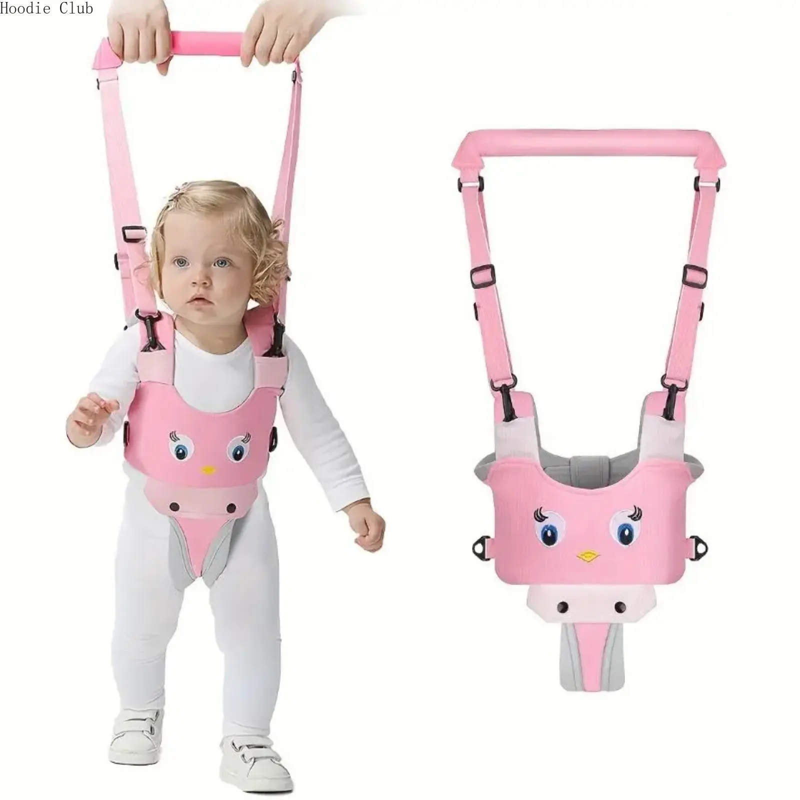 Cute Baby Walking Harness for Toddlers, Soft Polyester Handheld Assistant with an Adjustable Anti-Fall Safety Strap for Secure Support, Assists In Walking Independently, Indoor Use, Secure Support For Toddlers, Soft Support