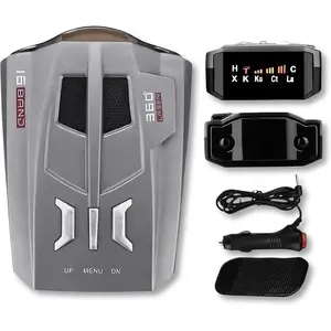 V9 16-Band 360° Car Trucker Laser Radar Detector with Speed  Voice Alert Warning System for Anti-Speed Trap, Red-Light Cameras, and Full Road Coverage