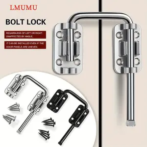 Rust-Resistant 2.3 Inch Metal Barn Door Lock, Door Hardware, Easy Installation with Screws, Durable Security Solution for Garages and Homes