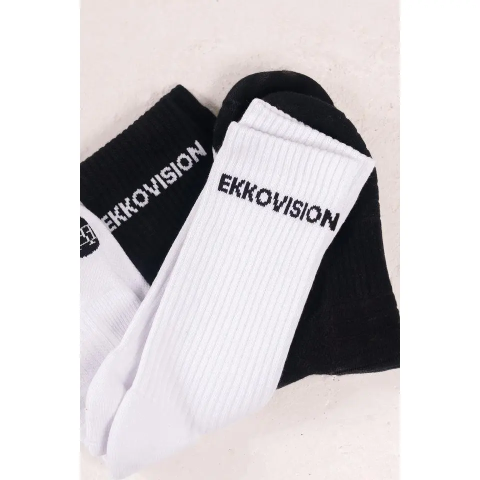 EKKO Crew Socks - Cotton x Spandex - Unisex EKKO Crew Socks - Cotton x Spandex - Unisex
