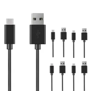 5Core USB to USB C Cable 5PCS 65W Fast Charging w Data Transfer Durable Black Type C Cords