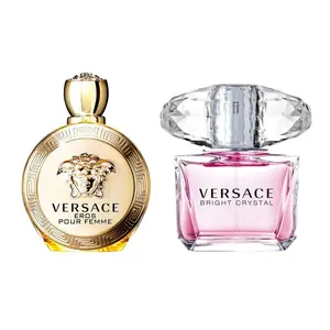 Versace Eros Pour Femme & Versace Bright Crystal for Women Bundle - 3 oz Each