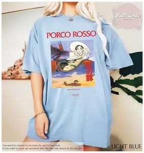 Porco Rosso Shirt, Studio Ghibli Shirt, Ghibli T-Shirt, Hayao Miyazaki, Studio Ghibli Gift, Ghibli Cartoon Shirt