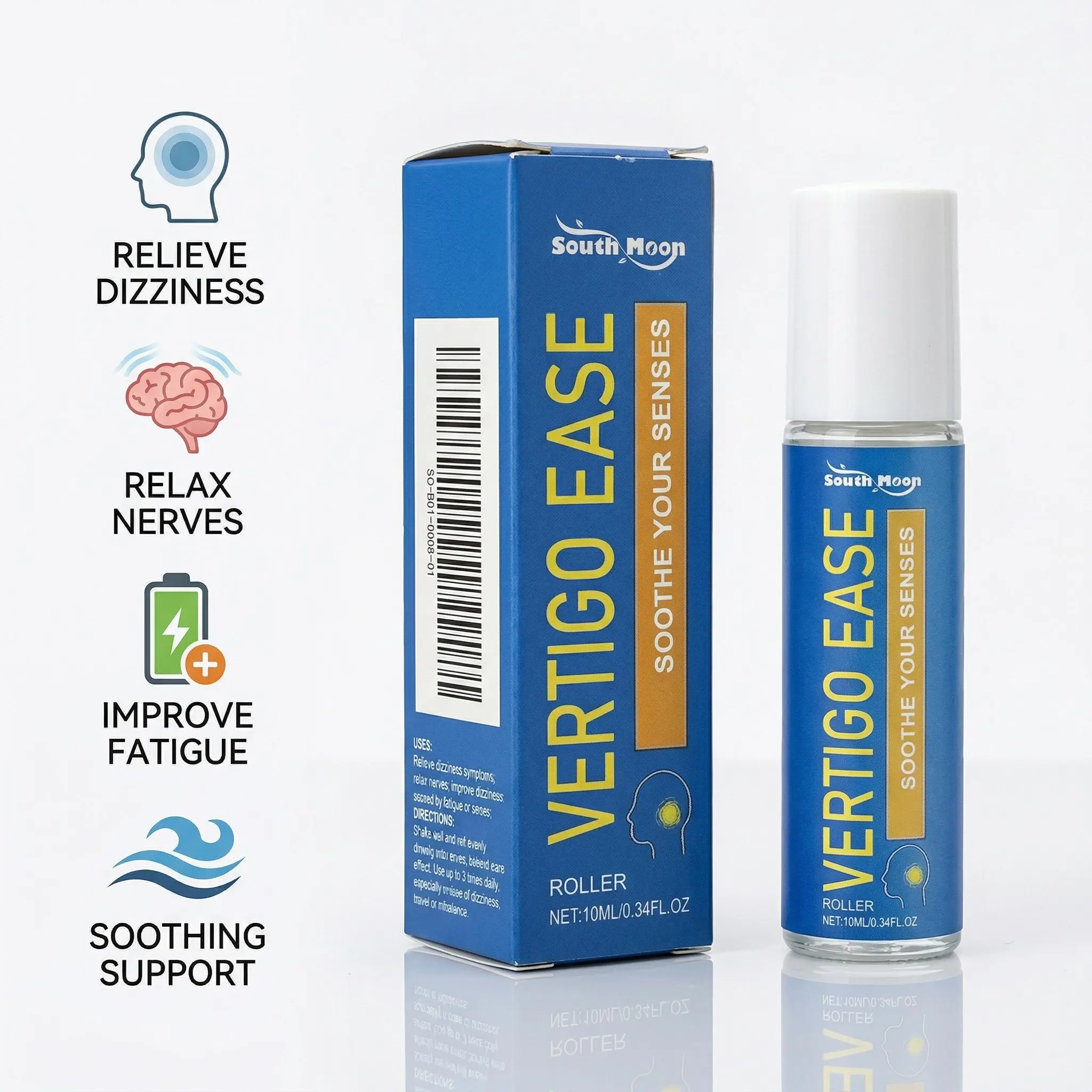 Aromatherapy Essential Oil Roll-On for Nausea & Dizziness Relief, Natural Body Care Liquid that Relieves Symptoms, Travel Size - Mother's Day Gift