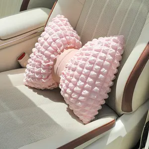 1pc Bow Shaped Car Lumbar Support Pillow Cute Butterfly Knot Throw Pillow for Car Driving Seat Decor