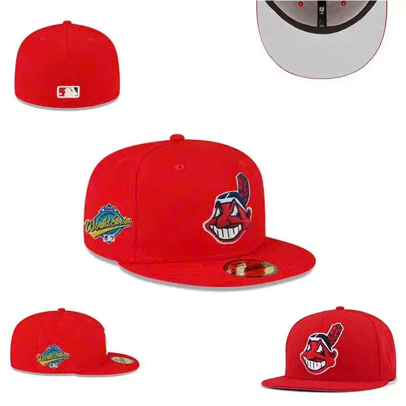 New Cleveland Indians Embroidery Baseball Era Hat 59FIFTY Flat edge Hat