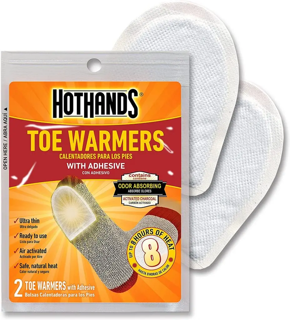 Grabber Toe Warmers - Long Lasting Safe Natural Odorless Air Activated Warmers - Up to 8 Hours of Heat - 8 Pair Pack