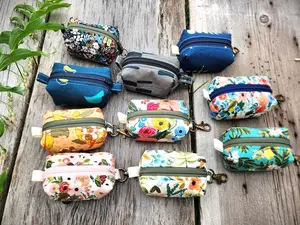 Rifle Paper Co Mini Boxy Zipper Pouch Coin Change Purse Small Clip On Bag Pouch Earbud Pouch Key Chain Purse AirPod Case Meaningful Gifts