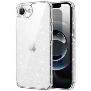 JETech Glitter Case for iPhone 17e / iPhone 16e, Bling Sparkle Shockproof Phone Bumper Cover, Cute Sparkly for Women and Girls, 6.1-Inch Display