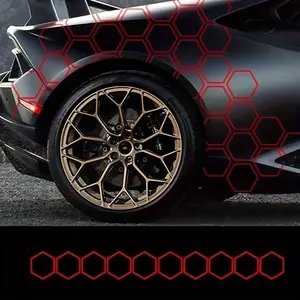 10pcs hexagonal car body stickers - DIY honeycomb-shaped side doors and skirt edge Decal stickers, easy to attach, suitable for enhancing the appearance of the vehicle