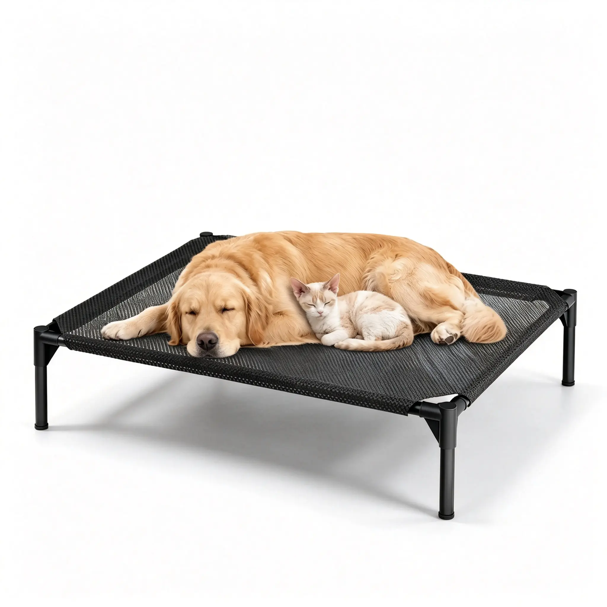 Elevated   for Large Breed , Extra Large Raised  Cot with Heavy Duty Steel Frame, Chew Resistant Breathable Mesh , Off Ground   Available in Small Medium Large XL Sizes, Indoor  Use thin cool cat lounge furnitu zon lidog cooli dog bed