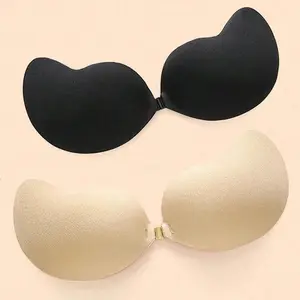 Sticky Bra Backless Adhesive Strapless Invisible Push Up Bra, Seamless Self Adhesive Silicone Lingerie for Women, Reusable Nipple Cover Accessories