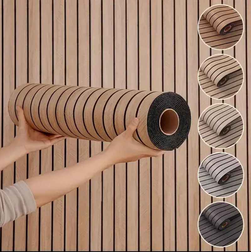 Summervibes Extra Thick 3D Vintage Wood Grain Self-Adhesive Wallpaper Removable Washable Waterproof Moisture-Proof 1 Roll Perfect for DIY Projects for Kitchen Living Room Bathroom Corridor Home and Dormitory Vinyl-15.7*118.1 inch