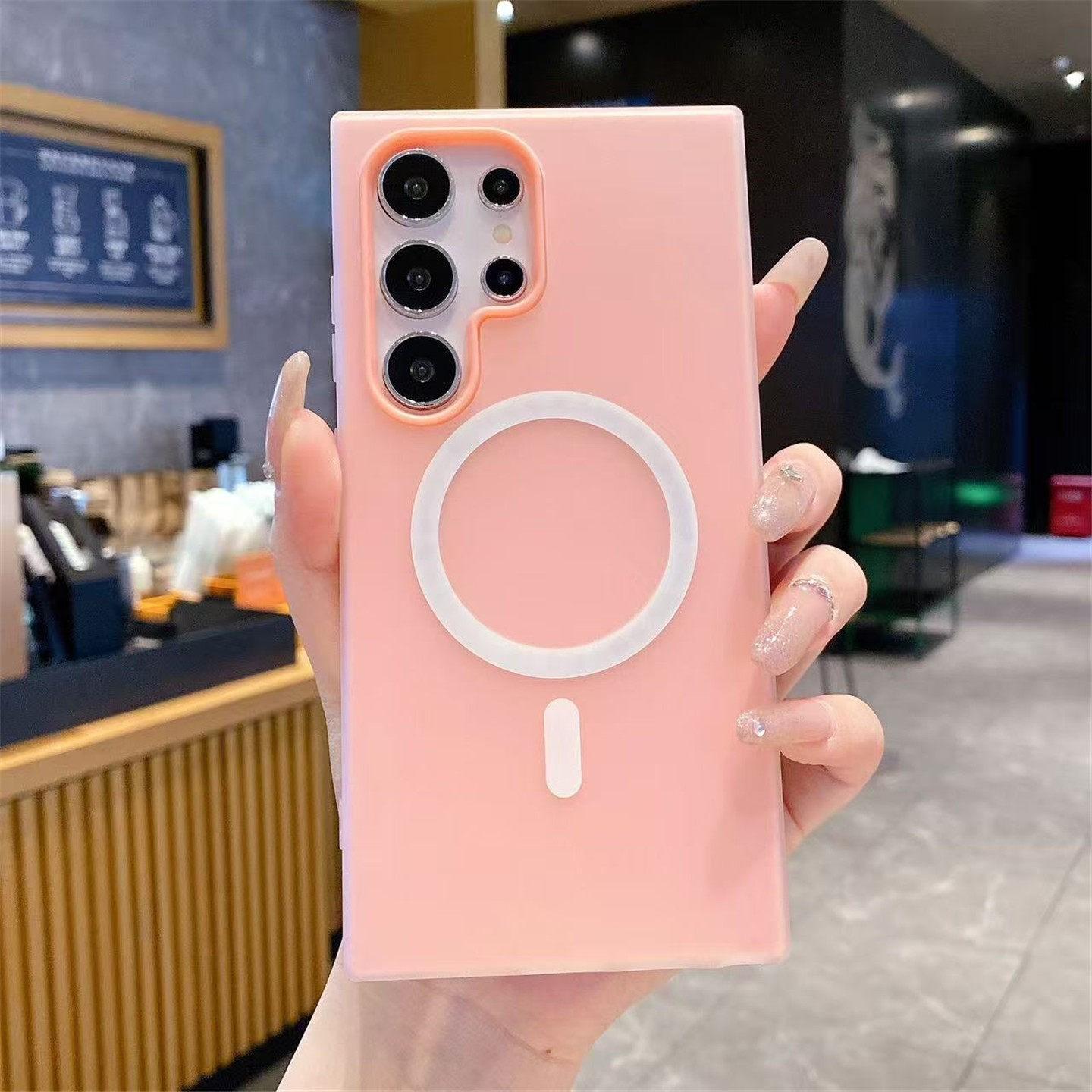 Candy color 2-in-1 phone case, supports Magsafe charging, frosted soft case shock-absorbing protective cover, suitable for Samsung S26 S25 S24 S23 S22 A56 A55 A54 A36 A35 A26 A25 A17 A16 A15 & iPhone case.A195, Smartphone, Handheld, Cellphone