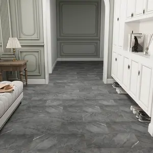 Jeedeson 12″ x 24″ Dark Gray Marble Stone-patterned Spc Flooring Tile 6mm Thick Easy Install 24MIL Wear Layer
