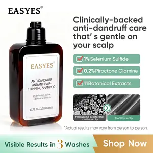 【Easyes】 Rosemary Hair Shampoo Anti-Dandruff Anti-Thinning Repairs Strengthens 3 in 1 - Gently Cleanse Suitable for all hair types Woody Fragrance Women and Men Shampoo vegan no animal testing Hair Product The best choice for gifts-N