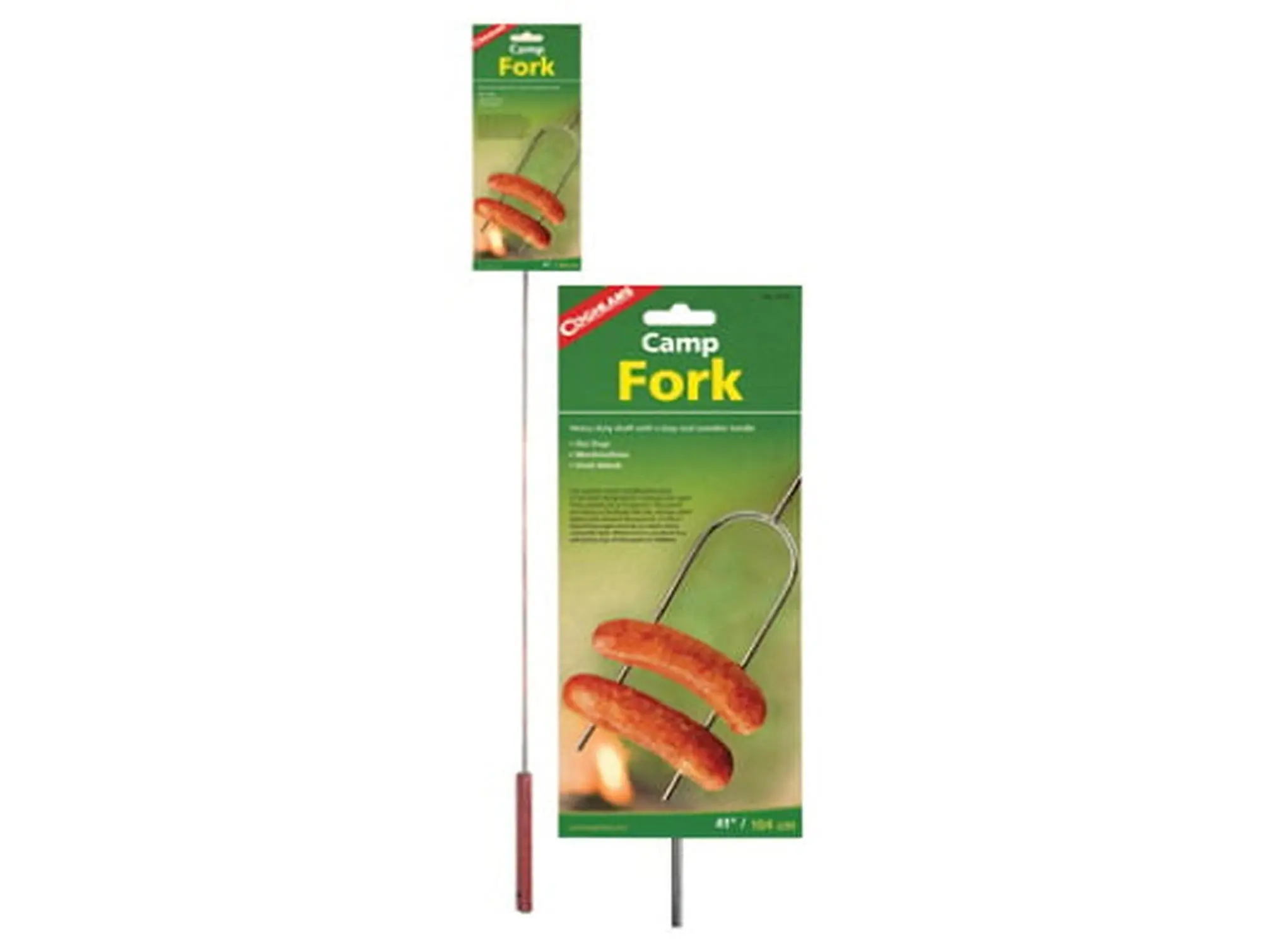 Coghlans 9195 Heavy-Duty Wooden Fork with Chrome-Steel Stay-Cool Handle, 41 in. Kitchen Cutlery Tableware