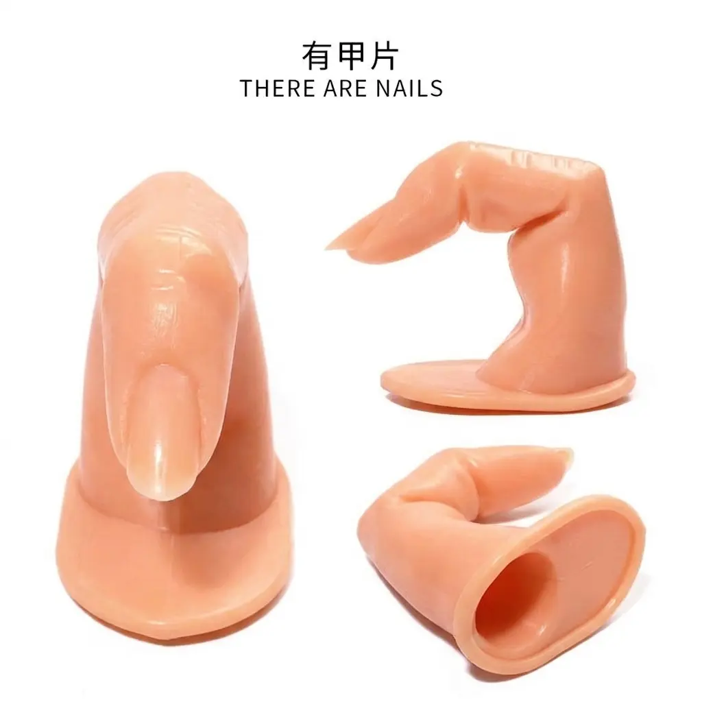Plastic Manicure Practice Finger Fake Nail Finger for Nail Art Training Display Decoration Tools
