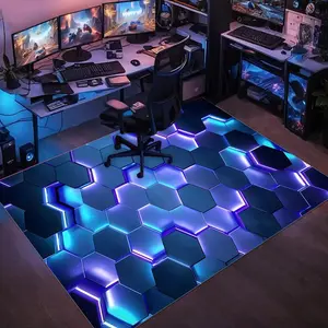 Game Themed Floor Mat, 1 Count Non-slip Creative Pattern Design Soft Floor Carpet, Decorative Area Rug for Home Living Room Bedroom Abstract Rugs