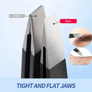 Stainless Steel Eyebrow Tweezers, High-precision Eyebrow Tweezers, Hair Removal & Beard Trimming Tweezers with Slant Tip for Shaping, Makeup, Eyebrow Makeup Tool