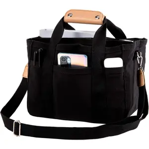 Large Capacity Multi-Compartment Tote Bag for Women Stylish Gray and Beige, Durable Polyester, Buckle Closure, Perfect for Everyday Use, Everyday Tote BaglStylish Tote BaglDurable Handle, Large Tote Bag