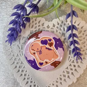 Grape PB&J Dino! ~ Button