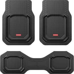 Coverado Deep Dish Car Floor Mats 3PCS - Waterproof All Weather Heavy Duty Protection for Car SUV Truck(HSYC-59002))