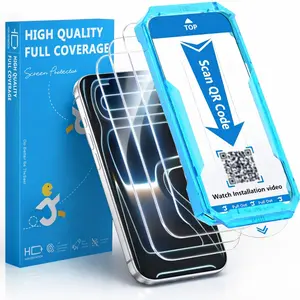 JavoYion 3-Pack Screen Protector for iPhone 17 Pro Max–Crystal Clear, Scratch-Resistant, Ultra-Smooth Touch, Privacy Protection, Easy Installation，9H Tempered Glass ，Fingerprint unlock， Protective， Smartphone