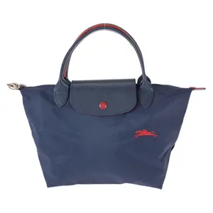 Pre-owned Longchamp Nylon Tote Bags Le Pliage Club Leather Handbag