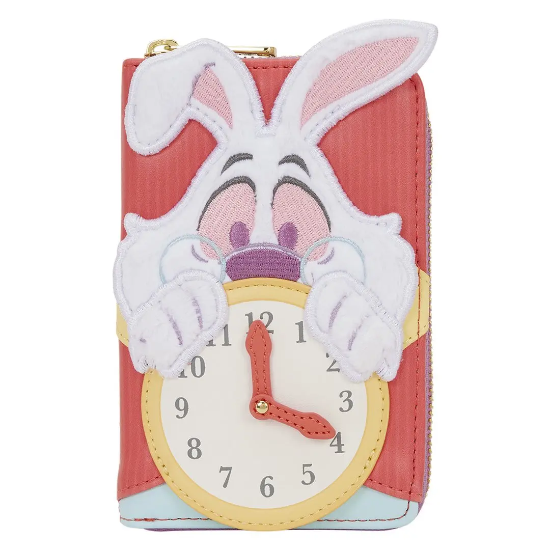 Loungefly Disney Alice in Wonderland White Rabbit Zip Around Wallet, Wallet Purse, Cute Wallet Aesthetic