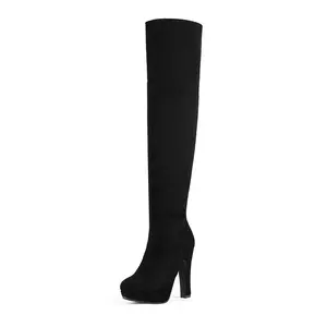 Dream Pairs Women's Thigh-high Chunky Platform Boots