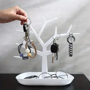 Creative Tree Design Key Holder, 1 Count Multi-layer Key Storage Rack, Jewelry Display Rack, Home Organizer for Living Room Bedroom, Decor