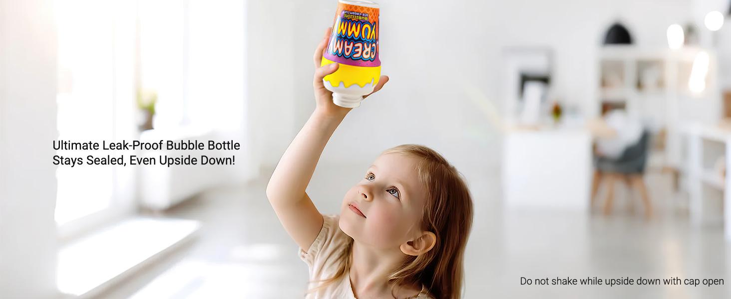 Upside Down Leak-Proof Bubbles Tumble,bubble toy,Mess-Free Kids Outdoor Toys,Birthday Party Favors for Boys Girls(Random Color)