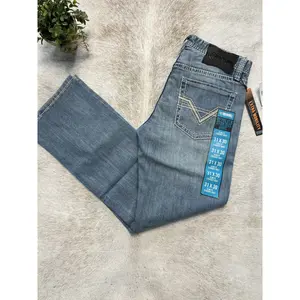 Rock & Roll Denim Henry Medium Vintage Ladder Stitch EMB