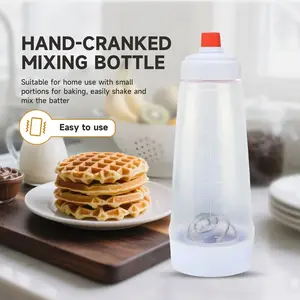 Batter Dispenser with Whisk Ball | Breakfast Prep & Kitchen Use | Batter Squeezer Bottle | Leak-Proof Pancake Crepe Mixer, Baking Tool