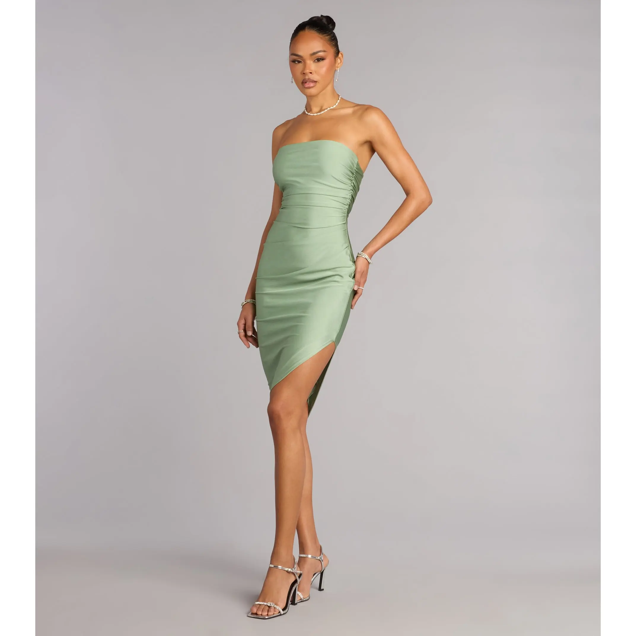 Effortless Poise Tube Midi Dress
