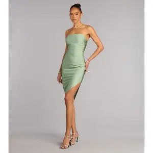 Effortless Poise Tube Midi Dress