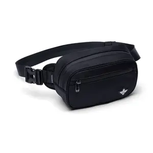 Erozul Fortuna Smell Proof Water Resistant Fanny Pack Crossbody Bag - Jet Black