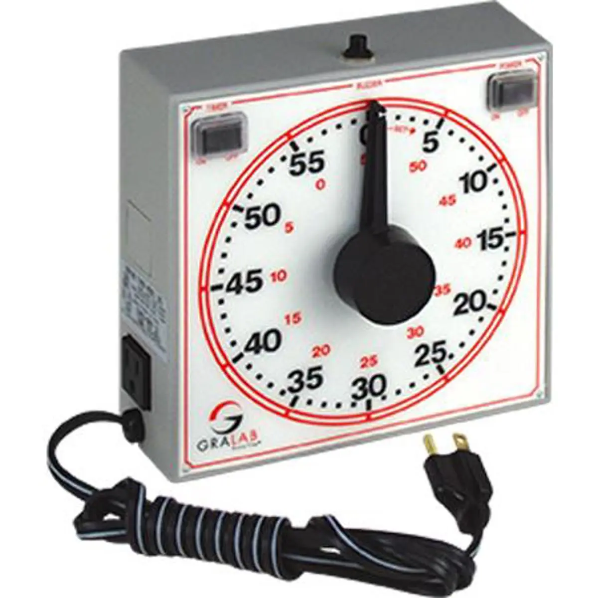 Gralab 165 Analog Dial Circle Timer Device - 120V, 60-Minute Sports Timer, Single Unit, New Plastic Camera Accessory