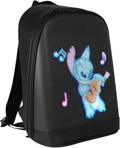 LED Light Backpack, 17 inch, add and Picture or Emoji, for Kids or Adults, Flashing Lights Design, Programmable Screen, high Quality
