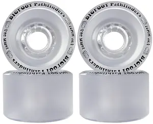 Bigfoot Longboard Wheels - 70mm 80a Pathfinders Clear