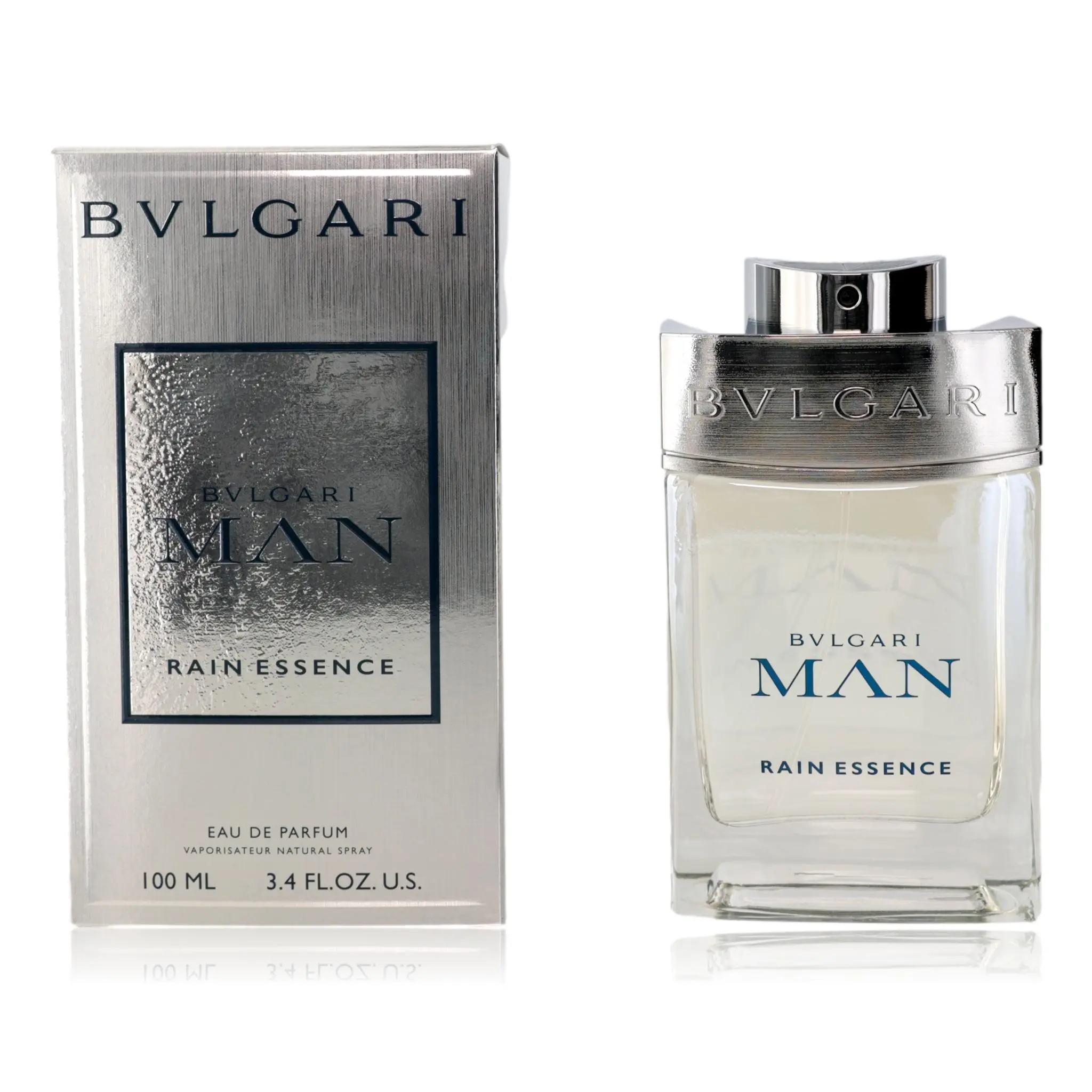 Bvlgari Man Rain Essence Eau de Parfum Spray, Alluring and Masculine Citrus Floral Fragrance for Men, 3.4 fl oz, Citrus Floral Men's Fragrance