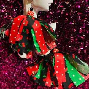 Fabric Earrings - Colorful Patterned Design with Earrings for Everyday Wear