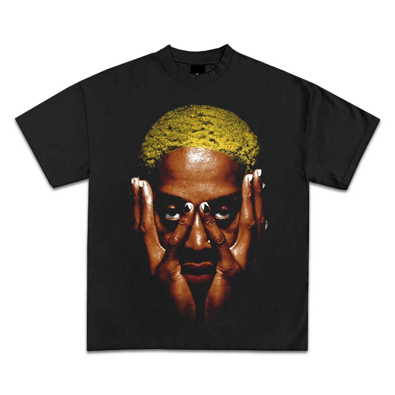 DENNIS RODMAN JUMBO YELLOW T-SHIRT Graphic Streetwear