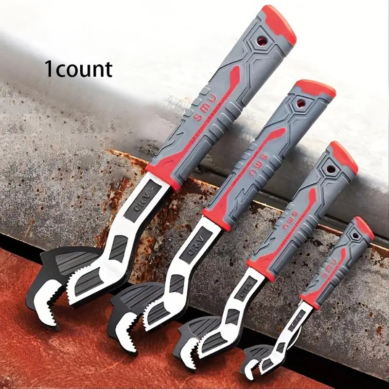 Multifunctional Self-locking Wrench, 6, 8, 10, 12 Inch Multi-model Pipe Flexible Wrench, Quick Opening Wrench For Water Heating Pipes