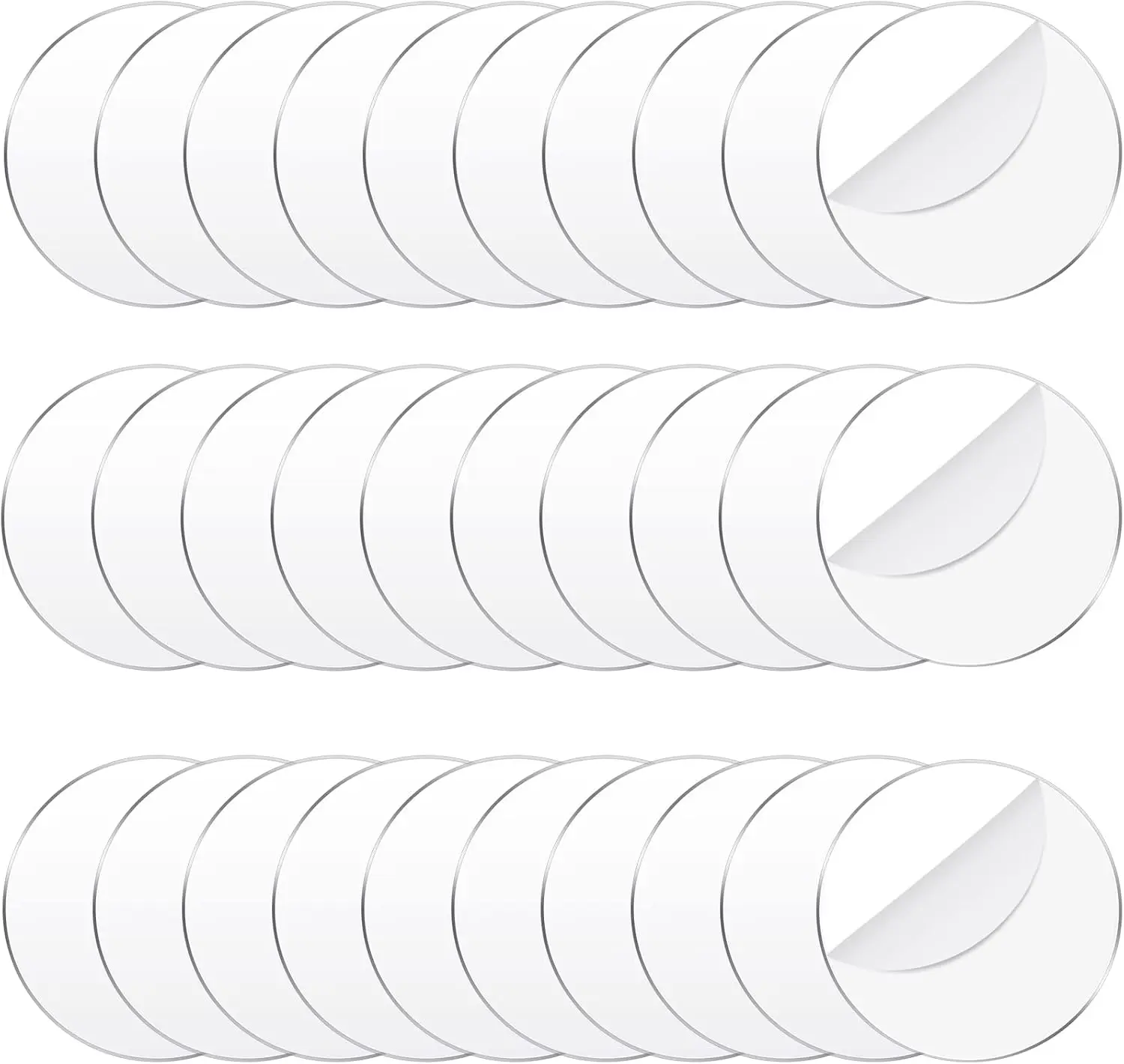30 Pcs 3 Inch Acrylic Circle Blanks Clear Disc Round Transparent Acrylic Coasters Ornament Blanks Miniature Bases for Crafts Christmas Ornament DIY Art Projects Suplies